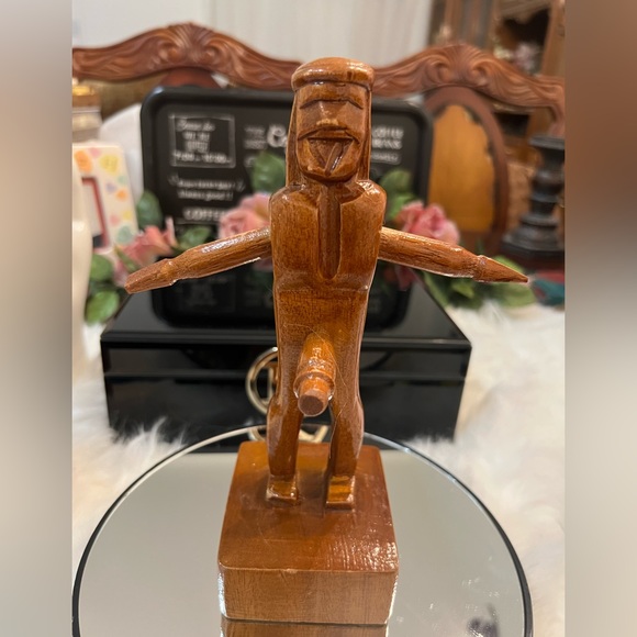 Handmade Wooden Man in a Barrel - Picture 5 of 10